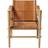 Cinas Noble Safari Leather Brown Lounge Chair 79cm
