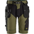 Snickers Workwear 6904 FlexiWork Work Shorts+ Holster Pockets - Khaki Green/Black