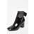 Quiz Bow Back Ankle Boot - Black