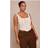 PrettyLittleThing Cream Lace Square Neck Longline Corset Top - White