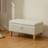 Homcom Linen Ottoman Beige NEW Storage Bench