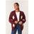 Blue Vanilla Burgundy Daisy Embroidered Cardigan New Look -