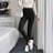 Shein Women Casual High Waist Ribbed Fleece Leggings Four Seasons