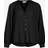 Vila Bluse V-Neck L S Shirt - Sort