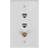 Sodial Ethernet Coax Wall Plate 2 Port Cat6 Rj45 1 Port F