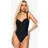 boohoo Essentials Fuller Bust Balcony Swimsuit - Black