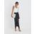 River Island Twist Side Faux Leather Midi Skirt - Black