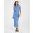 River Island Womens Blue Textured Drape Midi Dress