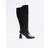River Island Womens Black Metal Heel Knee High Boot - Black
