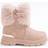 River Island Mini Girls Pink Heart Bow Fur Boots - Pink