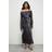Warehouse Shimmer Satin Foldover Bardot Bias Midi Dress - Black