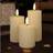 Shein 3pcs Plastic Beige Gear Striped Electronic Set LED Candle