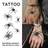 Shein 5Pcs Spider Temporary Waterproof Tattoos
