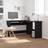 vidaXL Sort Eg 120x140x75 cm Skrivebord