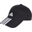 adidas Kid's 3 Stripes New Logo Baseball Cap - Black/White (JG1072)