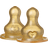 Bibs Baby Bottle Nipple Round Latex Fast Flow 2-pack