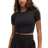 Lululemon Hold Tight Straight Hem Cropped T-shirt - Black
