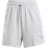 adidas Women Essentials 3 Stripes Cotton Shorts - Light Grey Heather/White