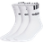 adidas 3-Stripes Linear Half Crew Cushioned Socks 3-pack - White/Black