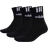 adidas 3-Stripes Linear Half-Crew Cushioned Socks - Black/White