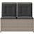 Brayden Studio With Cushion Brown Poly Rattan 95cm H x 110cm W x 67cm D Garden Bench