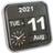 Karlsson Big Flip Black/Silver Wall Clock 43cm
