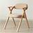 Mid Century Läder Matstol Khaki Stol