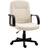 Homcom Swivel Executive Cream White Office Chair 104cm