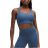 Lululemon Like a Cloud Gerippter Longline-BH Leichter Halt D DD Cups - Blue Twill