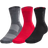 Under Armour Mid Crew Maker Socks 3-pack - Black/Red
