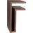 Maze Interior F Right Walnut Wall Shelf 21cm