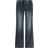 H&M Pige Vasket Denimblå Jeggings Med Svaj Og Denimlook