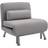 Homcom Linen 3-in-1 Convertible Grey Sofa 75cm 1 Seater