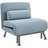 Homcom Linen 3-in-1 Sky Blue Sofa 75cm 1 Seater