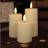 Shein 3pcs Plastic Beige Gear Striped Flameless Set LED Candle