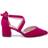 Paradox London Ffion Wide Fit Block Heel Court Shoe - Fuchsia
