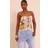 PrettyLittleThing Satin Lace Panel Strappy Cami Top - Green
