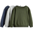 H&M Pojke 3-Pack Sweatshirt - Dimblå/Mörkgrön
