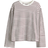 H&M Dam Långärmad Bomullströja - Mörkröd/Randig