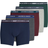 Jack & Jones Plus Size 5-pack Trunks - Blue/Dark Grey Melange