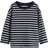 H&M Long Sleeved Cotton T-shirt - Navy Blue/White Striped (1285700003)