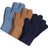 H&M Gloves 3-pack - Blue/Brown (1171338009)