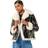 Roman Faux Leather Aviator Coat - Black