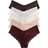 H&M Lace Hipster Briefs 5-pack - Burgundy/Dark Brown