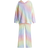 H&M 2-Delat Ribbstickat Set Med Borstad Yta - Light Rosa/Rainbow Stripes