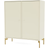 Montana Furniture Cover with Brass Legs Vanilla Storage Cabinet 69.6x69.6cm