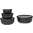 Mepal Cirqula Lav Skålesæt 4 Stk Black Sort Madkasse 4stk