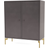 Montana Furniture Cover Coffee/Brass Storage Cabinet 69.6x69.6cm