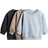 H&M Baby Bomull Sweatshirt 3-Pack - Ljusblå/Mörkgrå