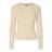 Pieces Pullover Ribbed Knitted Top - Cream - White